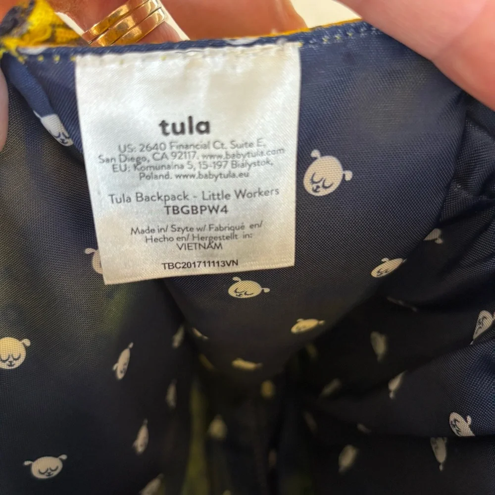 Tula Yellow Construction Themed Backpack‎